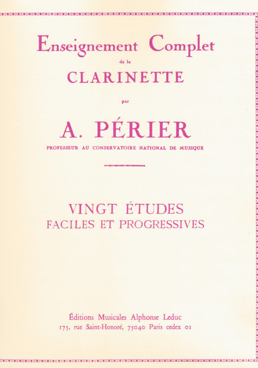 20 Estudos Faciles et Progressives