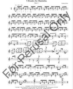 Five Etudes for Marimba Book 1 - Image 2