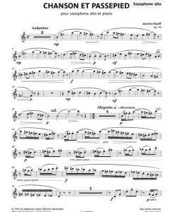 Chanson et Passepied opus 16 - Sax alto/ Pf - Image 2