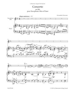 Concerto Mi Bemol Op.109 - Sax. Alto/ Pf - Image 2
