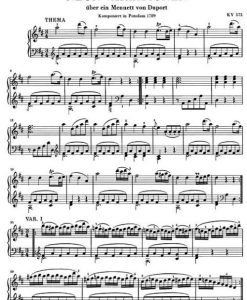 9 Variations on a Minuet by Duport K.573 - Image 2
