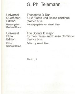 Trio Sonatas D Major (TWV 42: D16) - 2 Fls/ Bc - Image 3