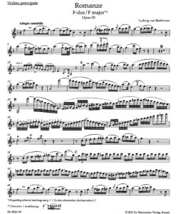Romances in F major and G major op. 50, 40 - Vn/Pf - Image 5