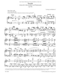 Sonata in E-flat major op. 81a "Les Adieux" - Pf - Image 2