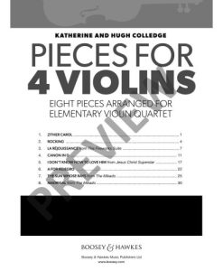 Pieces for 4 Violins - Image 2